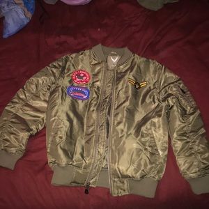 Olive Green Bomber Jacket